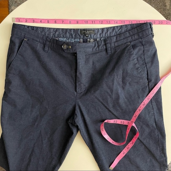 Ted Baker London Men’s Westin Classic Fit Brushed Cotton Trouser Pant Navy 38x31 - Picture 3 of 9